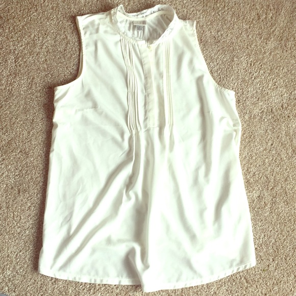 Silky white sleeveless top - Picture 1 of 4